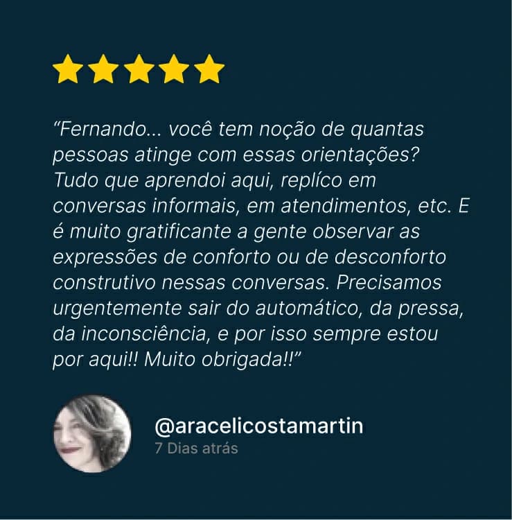 Depoimento de aluno