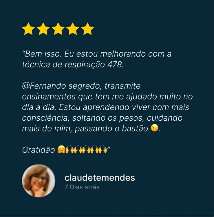Depoimento de aluno