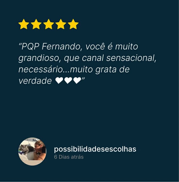 Depoimento de aluno